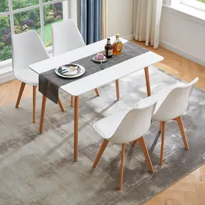 Nero 2 - Person Dining Set White / Beech / White