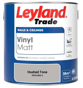 Leyland Trade Vinyl Matt Walls & Ceilings Emulsion Paint Hushed Tone (PPG1004-3) 2.5L