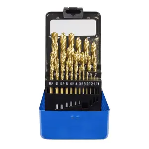 Sealey HSS Fully Ground Drill Bit Set 25pc DIN 338 Metric AK4725