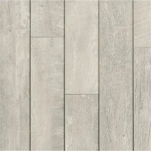 PACK OF 20 (Total 20 Units) - Light Grey Oak 8mm Thick Laminate Flooring (44.4m2 Coverage)