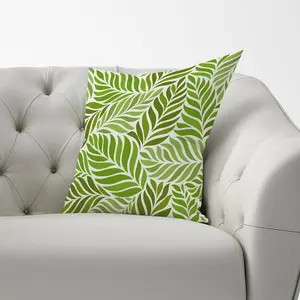 Green Leaf Pattern Cushions 60cm x 60cm