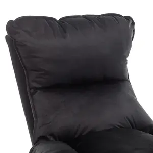 Velvet Black Pierina Accent Chair