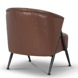 Faux Leather Brown Viviana Accent Chair