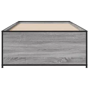 Berkfield Bed Frame without Mattress Grey Sonoma 100x200 cm