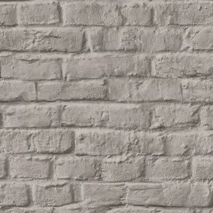 Galerie Loft 2 Dark Greige Exposed Brick Design  Wallpaper Roll