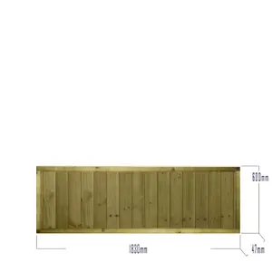 Ultimate Vertical Tongue & Groove Fence Panel (Pack of 5) Width: 6ft x Height: 2ft Interlocking Planks Fully Framed