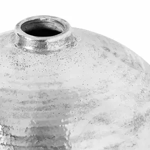 Large Hammered Astral Vase - Ceramic - L40 x W40 x H57 cm - Silver