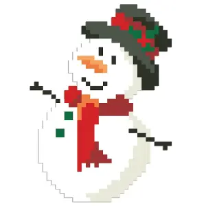 Diamond Painting Kit: Cushion: Snowman Top Hat