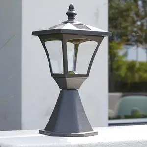 Solar Powered Height Adjustable Casablanca Lamp Post - 10 Lumen Weather & UV Resistant Outdoor Garden LED Light - H126.5 x 15cm