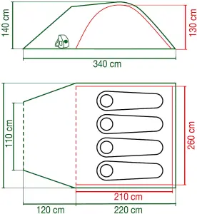 Kobuk Valley 4+ BlackOut Tent Outdoor