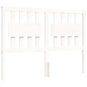 Berkfield Bed Frame with Headboard White 120x200 cm Solid Wood