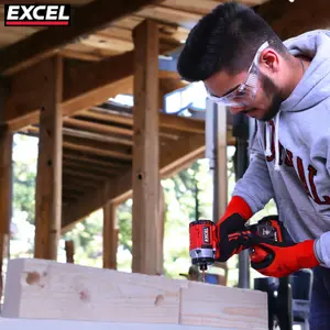 Excel 18V Cordless Brushless Impact Driver with 1 x 4.0Ah Battery Charger & Bag