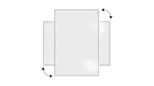 ALLboards Whiteboard dry erase magnetic surface, white wooden frame 60x40 cm