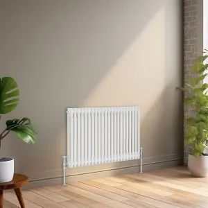 Right Radiators 600x1010 mm Horizontal Traditional 2 Column Cast Iron Style Radiator White