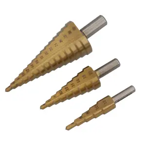 Step Drill / Cone Cutter Set 3pc HSS 4-32mm