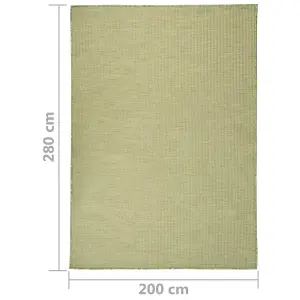 Outdoor Flatweave Rug 200x280 cm Green