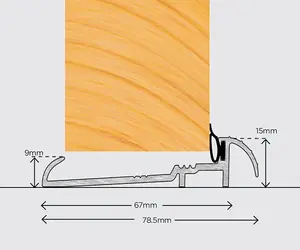 Exitex Slimline Threshold 914mm - Aluminium