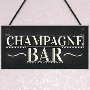 Red Ocean Champagne Bar Hanging Sign Gin Tonic Pub BBQ Party Vintage Chic Friendship Gift