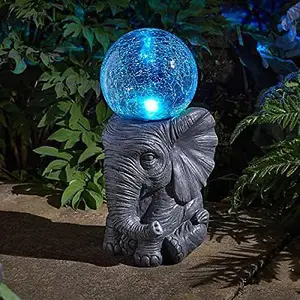 Solar Powered Colour Changing LED Elephant Garden Ornament