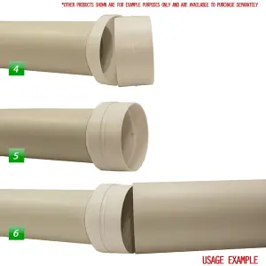 Kair Ducting Reducer 125mm to 100mm - 5 to 4 inch Duct Pipe Reduction Connector for Extract Fans and Ventilation Units