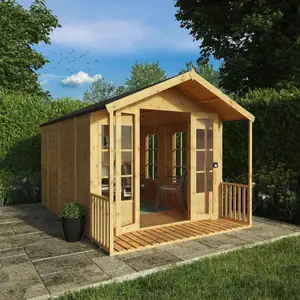 Mercia 12x8 ft with Double door & 4 windows Apex Wooden Summer house