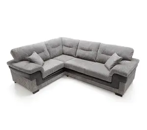 Samson Corner Sofa in Grey Left Facing