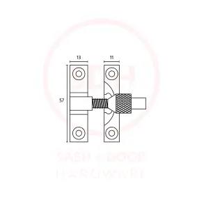 Narrow Locking Brighton Fastener - Satin Chrome