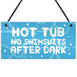 Funny Hot Tub Sign Hanging Garden Summerhouse Shed Sign Home Decor Gift