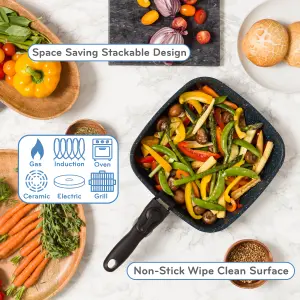 FlavorStone 9 Piece Diamond Non Stick Induction Pan Set - Chef's Collection