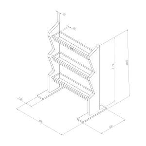 Zest 3 Tier Vertical Herb Stand Wooden Planter Garden Layered Planter