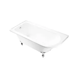 Balmoral 1700mm Freestanding Left Hand Shower Bath with Chrome Claw & Ball Feet