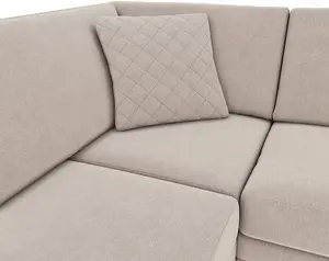 Hilton Full Back 4 Seater Right Hand Facing Corner Sofa Beige