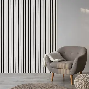 Fuse Acoustic Wooden Wall Panel in White Oak, 2.4m x 0.6m