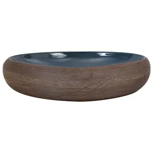 Alpen Home Yovchev 59mm L x 40mm W Brown Ceramic Oval Sink