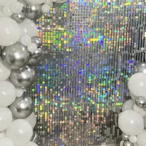 Iridescent Shimmer Sequin Wall Panels Backdrop, 30cm x 30cm