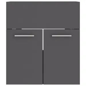 Berkfield Sink Cabinet Grey 41x38.5x46 cm Engineered Wood