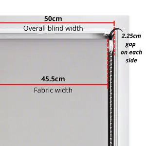 FURNISHED Blackout Roller Blinds with Triple Round Eyelets & Metal Fittings - Cream (W)50cm (L)210cm