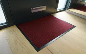 Serdim Rugs Non Slip Dirt Trapper Rubber Edged PVC Barrier Door Entrance Mats Red 60x150 cm