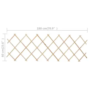 Berkfield Trellis Fences 5 pcs Firwood 180x60 cm