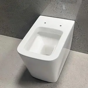 Java Ceramic Square Back to Wall Toilet Pan with Soft Closing Seat