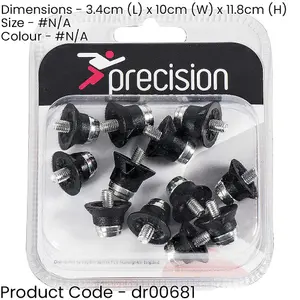 12 PACK - Alloy Tipped Football Studs - 8x 13mm & 4x 16mm - Screw In Soft Ground