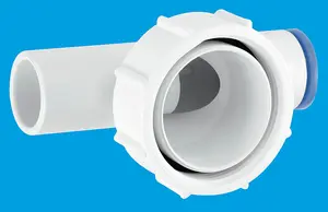 McAlpine R15 2 Way Connector: 1" loose nut x two connections for 19mm pipe, supplied with 1 Plug