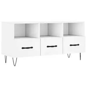 Berkfield TV Cabinet White 102x36x50 cm Engineered Wood