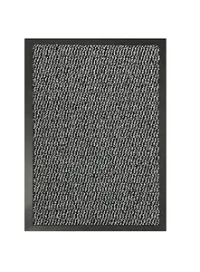 Heavy Duty Indoor & Outdoor Rubber Non-Slip Absorbent Barrier Mat - Silver Grey 60 x 150 cm