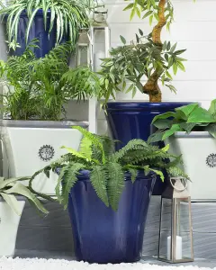 Plant Pot KOKKINO Stone Navy Blue