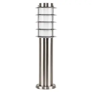 ValueLights Wharf Modern Outdoor Stainless Steel Bollard Lantern Light Post