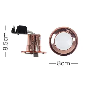 ValueLights Downlight Fire Rated Copper Ceiling Light Fitting Single Pack