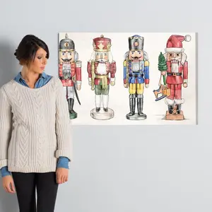 Nutcrackers - Wrapped Canvas Painting 60.96cm H x 91.44cm W x 3.81cm D