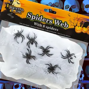 Jumbo Spiders Web with Spiders, Spiders Web, Halloween Decorations