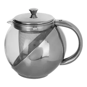 Maison by Premier Infuser 650ml Grey Stainless Steel And Glass Teapot